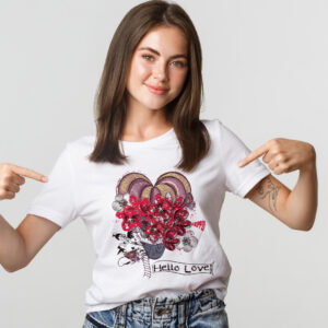 Heart Bouquet Flies Love  Tee